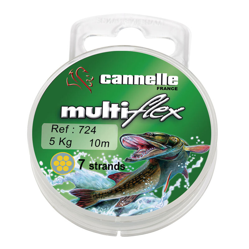 Bas de ligne acier carnassier cannelle multiflex c724 10m - Carnassier au pos&eacute; | Pacific P&ecirc;che