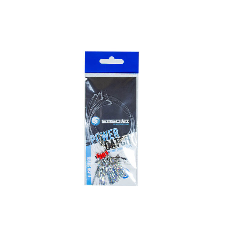 Trains de plume Sasori Power Catch Flash Silver - Trains de Plumes | Pacific P&ecirc;che