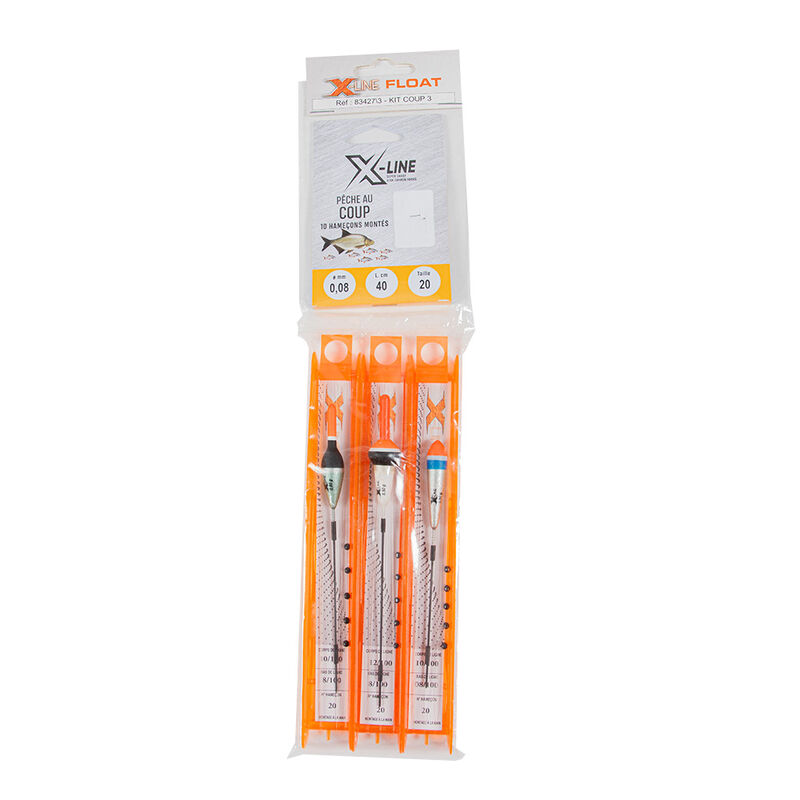 Lignes mont&eacute;es coup x-line kit 3 lignes + hame&ccedil;ons mont&eacute;s - Lignes Mont&eacute;es | Pacific P&ecirc;che