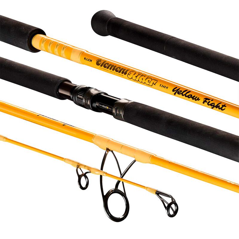 Canne Illex Element Rider X5 S 240 H Yellow Fight - Cannes bateau | Pacific P&ecirc;che