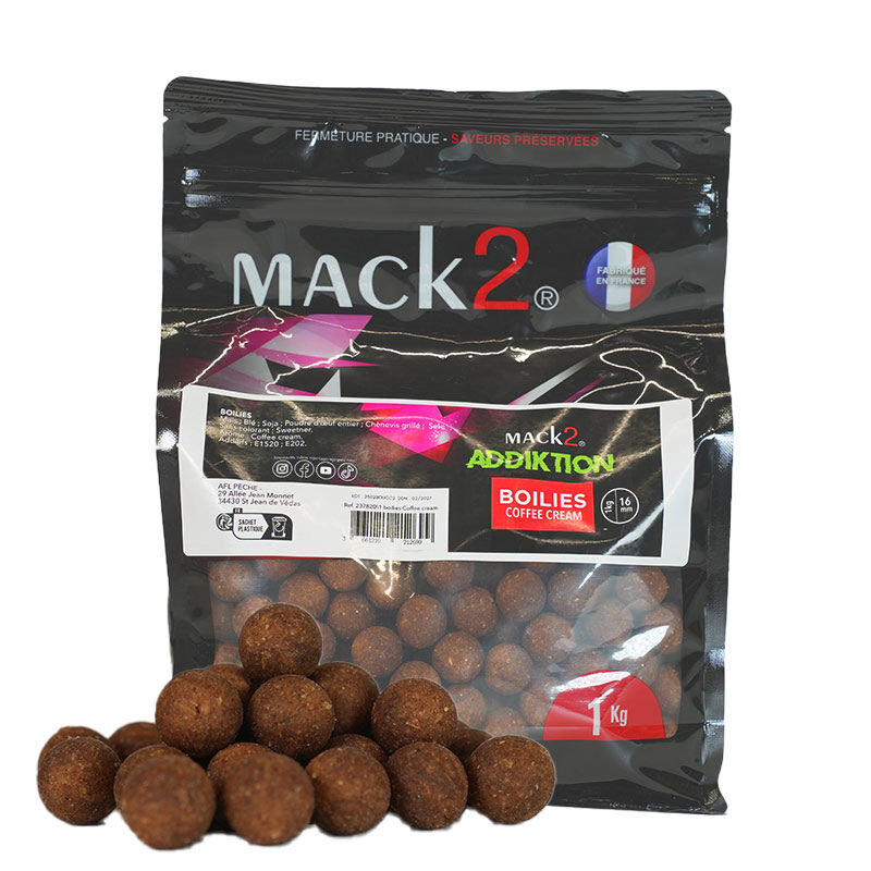Bouillettes Mack2 Coffee Cream 1 kg - Denses | Pacific P&ecirc;che