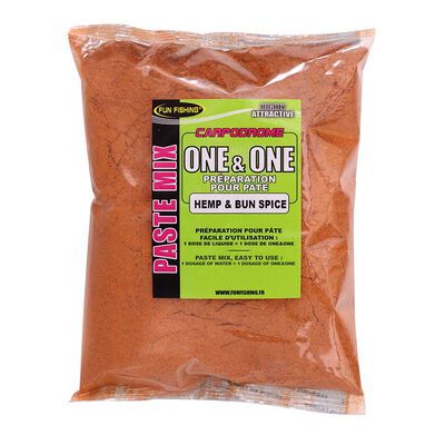 Pate d'eschage fun fishing one & one 500gr hemp + bun spice - P&acirc;tes D'eschage | Pacific P&ecirc;che