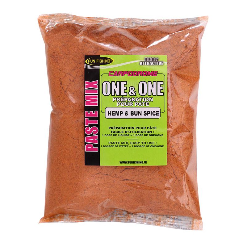 Pate d'eschage fun fishing one & one 500gr hemp + bun spice - P&acirc;tes D'eschage | Pacific P&ecirc;che