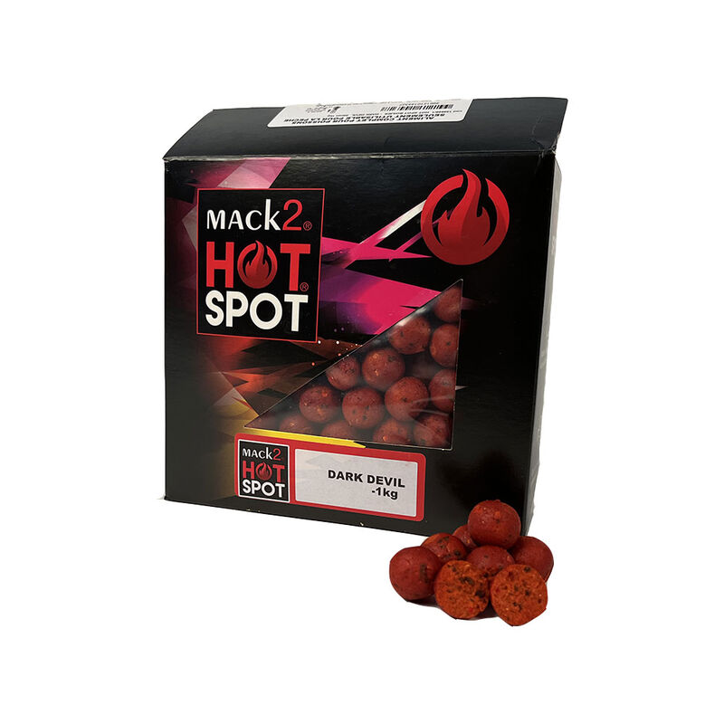 Bouillettes carpe mack2 dark devil boilies 20mm 1kg - Denses | Pacific P&ecirc;che