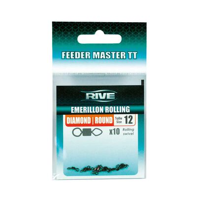 Emerillons Rolling Diamond Rive (x10) - Acc. de montage feeder | Pacific P&ecirc;che