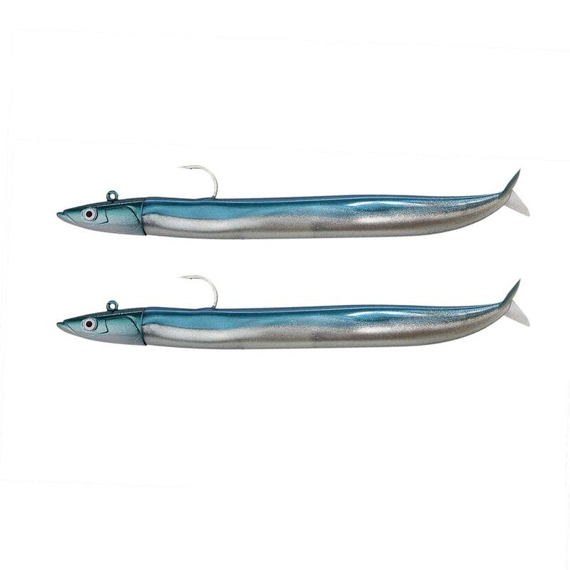 Leurres souples fiiish double combo crazy sand eel 100 off shore 10cm 10g kaki - Leurres souples | Pacific P&ecirc;che