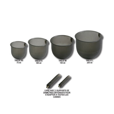 Kit 4 Coupelles Fun Fishing + supports - Coupelles | Pacific P&ecirc;che