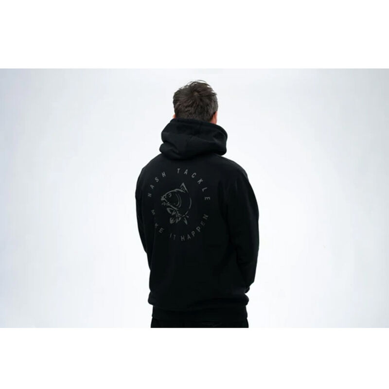 Sweat Nash Make It Happen Carp Logo Hoody Black - Sweatshirts | Pacific P&ecirc;che