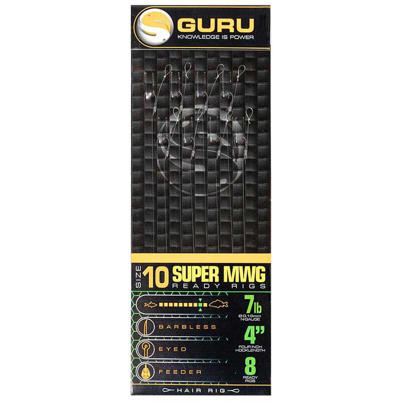Bas de ligne guru smwg standard hair 4" (10cm) - Acc. de montage feeder | Pacific P&ecirc;che