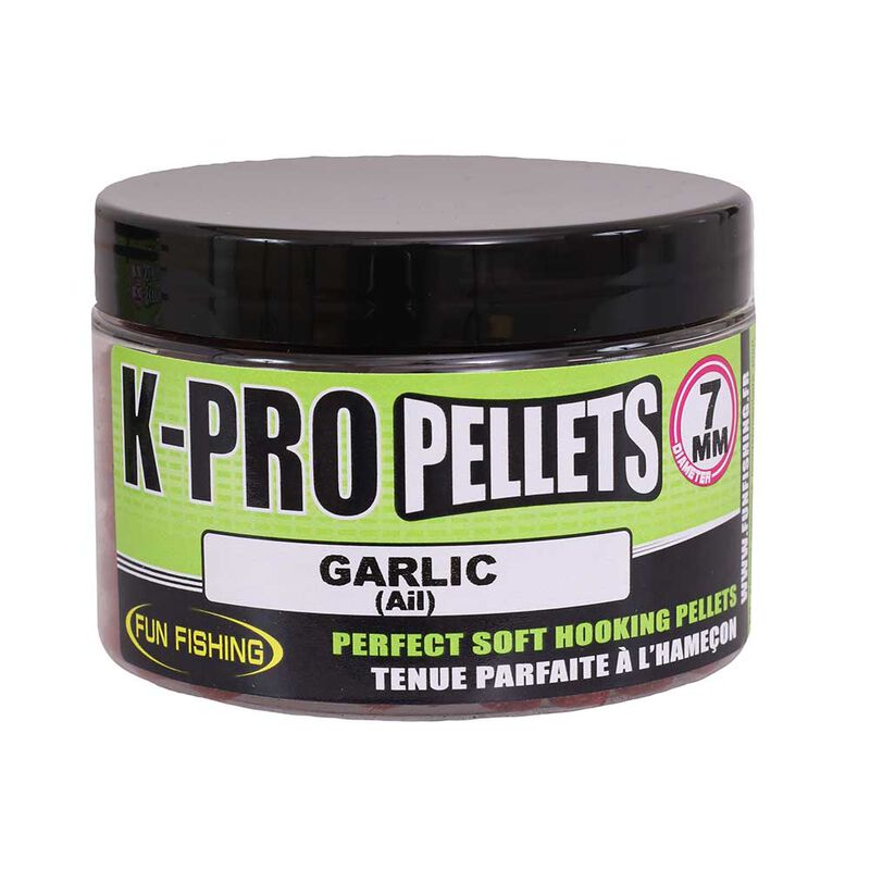 Pellet d'eschage funfishing k-pro garlic (ail) 60g - Pellets Mous | Pacific P&ecirc;che