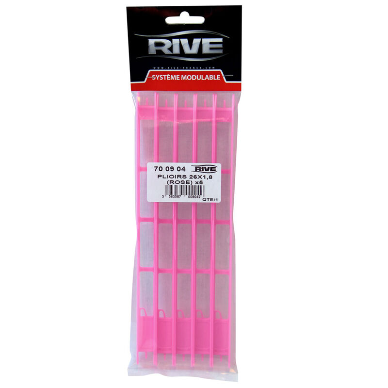 Plioirs pour lignes mont&eacute;es coup rive rose 26x1.8cm (x5) - Plioirs | Pacific P&ecirc;che