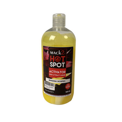 Booster carpe mack2 activator scopex banana 500ml - Boosters / dips | Pacific P&ecirc;che