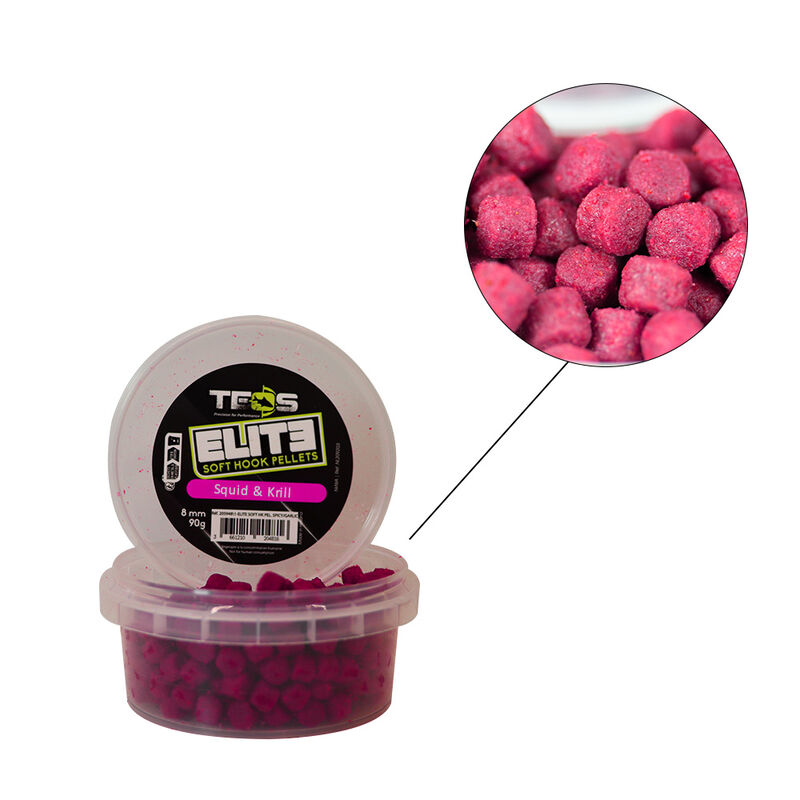 Pellets Soft Hook Teos Elite Squid/Krill 8mm 90g - Pellets | Pacific P&ecirc;che