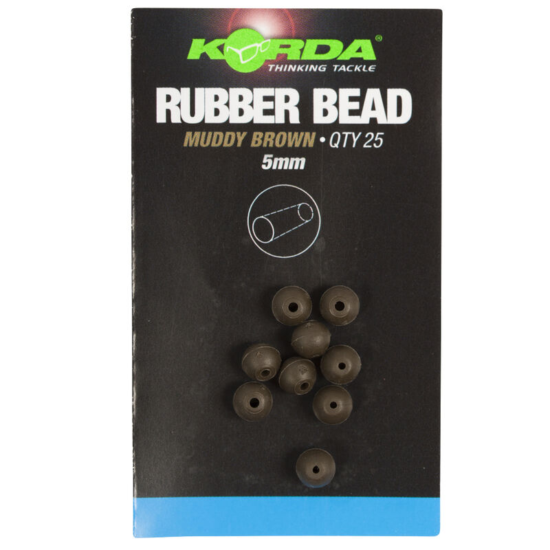 Perle de protection pour ligne carpe korda safe zone 5mm rubber bead (x25) - Perles | Pacific P&ecirc;che