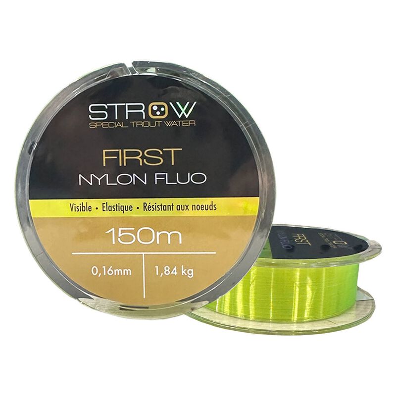 Nylon Strow First Nylon Fluo 150 m - Fils-nylons | Pacific P&ecirc;che