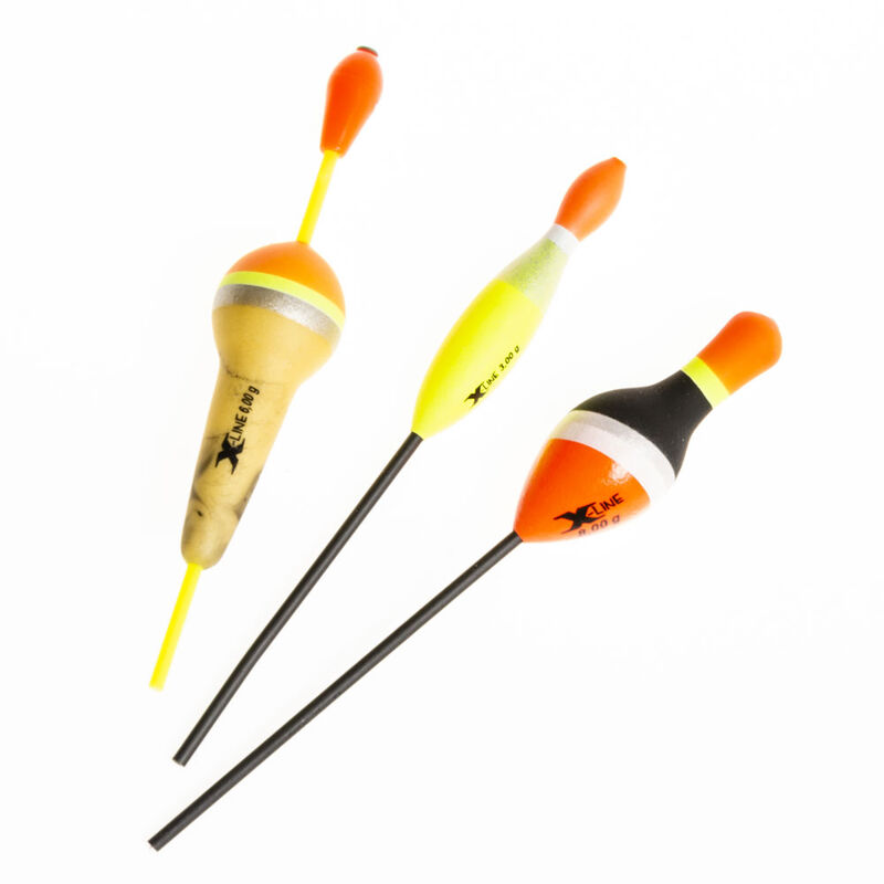 Pack de 3 flotteurs carnassier x-line (3g 6g 8g) - Carnassier au pos&eacute; | Pacific P&ecirc;che
