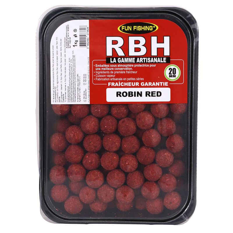Bouillettes Fun Fishing RBH Boilies Robin Red 800g - Denses | Pacific P&ecirc;che