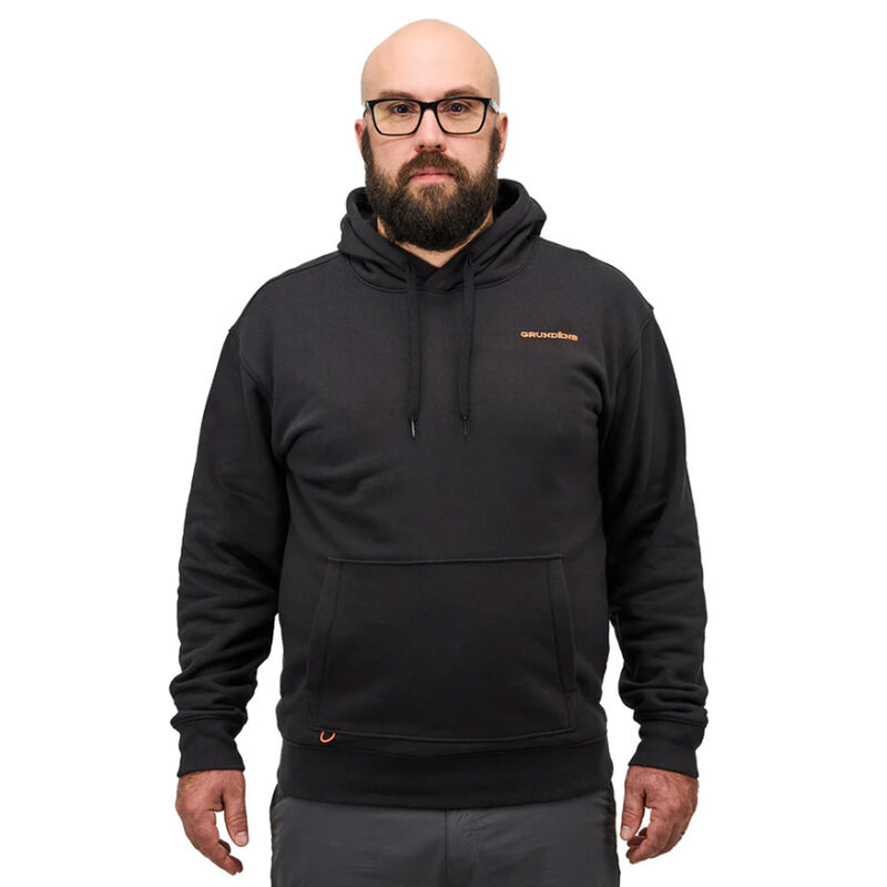 Sweatshirt Grundens Displacement Hoodie Logo Black Anchor Black - Sweatshirts | Pacific P&ecirc;che