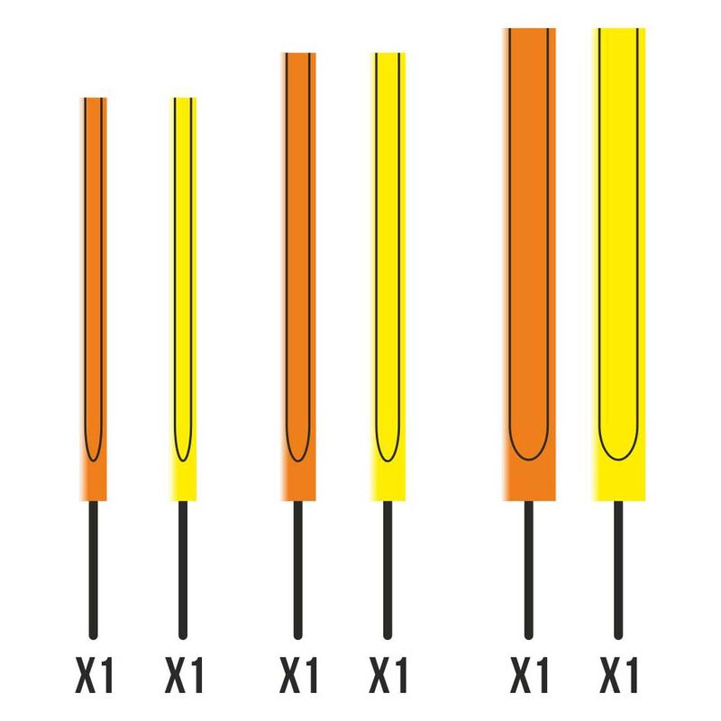 Antennes Garbolino Pack de 6 Antennes Insert Court Plastique Ouverte 3/4/5mm - Flotteurs Fixes | Pacific P&ecirc;che