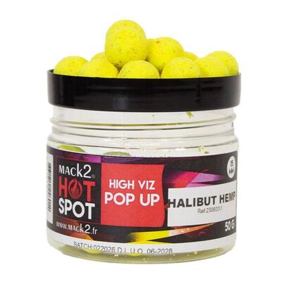 Pop-Ups Fluo Mack2 Halibut Hemp 50g - Flottantes | Pacific P&ecirc;che