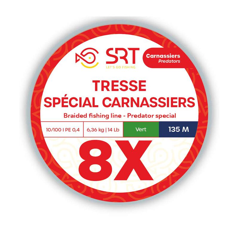 Tresse Sert x8 Moss Green 270m - Tresses | Pacific P&ecirc;che