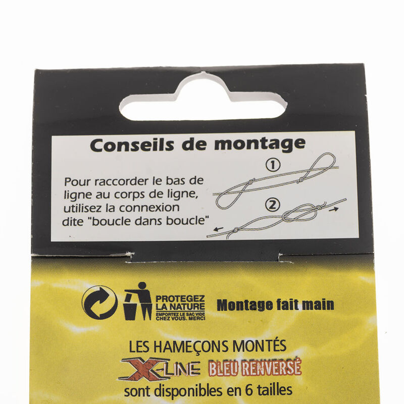 Hame&ccedil;on mont&eacute; truite x-line hm bleu renverse (x10) - Hame&ccedil;ons mont&eacute;s | Pacific P&ecirc;che