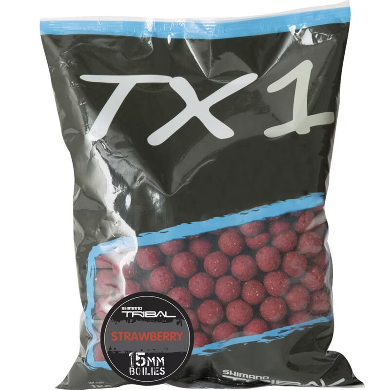 Bouillettes Shimano TX1 Strawberry 15mm - Denses | Pacific P&ecirc;che