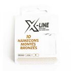 Pochette de 10 hame&ccedil;ons mont&egrave;s x-line bronz&egrave;s - Hame&ccedil;ons &agrave; Palettes | Pacific P&ecirc;che