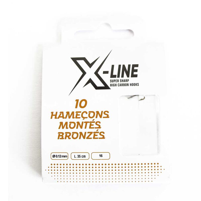Pochette de 10 hame&ccedil;ons mont&egrave;s x-line bronz&egrave;s - Hame&ccedil;ons &agrave; Palettes | Pacific P&ecirc;che