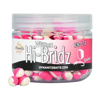 Wafters Dynamite Baits Wowsers Hi-Bridz ES-L Rose / Blanc 40g - Dumbells / Bouillettes | Pacific P&ecirc;che