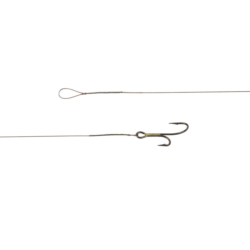Bas de ligne acier mont&eacute; carnassier cannelle multiflex 40 cm+ hame&ccedil;on double ryder (x3) - Bas de ligne mont&eacute;s | Pacific P&ecirc;che