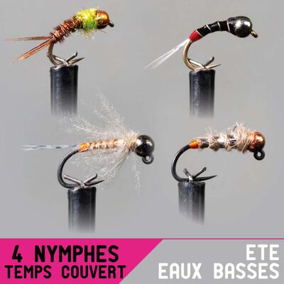 Set Nymphe Garbolino x4 - &eacute;t&eacute; / eaux basses / temps couvert - Nymphes | Pacific P&ecirc;che