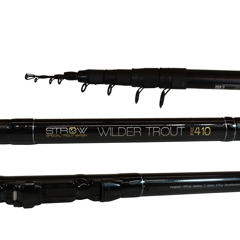 Canne T&eacute;l&eacute;r&eacute;glable Strow Wilder Adjust FE 410 4.10m, 5-15g - Cannes t&eacute;l&eacute;r&eacute;glables | Pacific P&ecirc;che