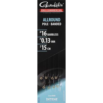 Bas de Ligne Gamakatsu Allroun Pole Banded 15 cm x8 - Hame&ccedil;ons &agrave; Oeillets | Pacific P&ecirc;che