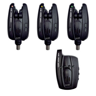 Coffret 3 d&eacute;tecteurs carpe mack2 carp addict sx alarm set + centrale - Coffrets d&eacute;tecteurs | Pacific P&ecirc;che