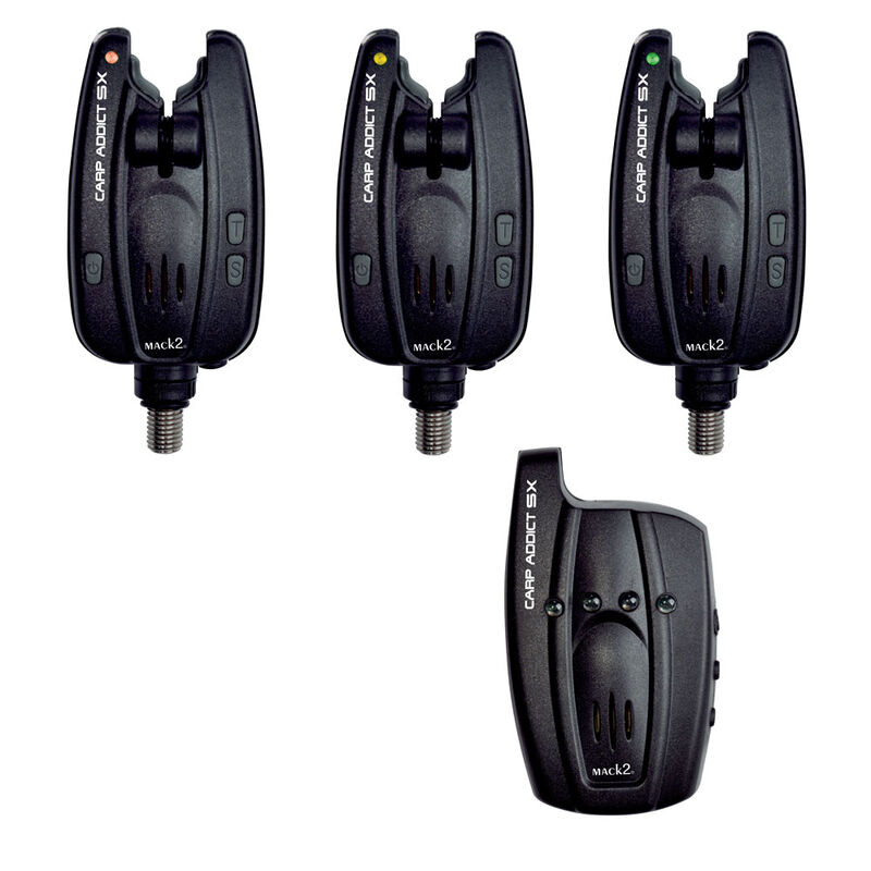 Coffret 3 d&eacute;tecteurs carpe mack2 carp addict sx alarm set + centrale - Coffrets d&eacute;tecteurs | Pacific P&ecirc;che