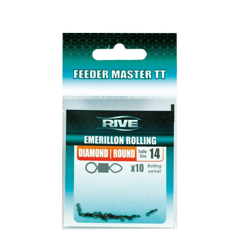 Emerillon Rolling Rive D-R - Taille 14 (x10) - Acc. de montage feeder | Pacific P&ecirc;che