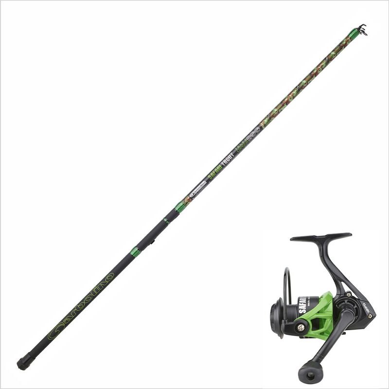 Ensemble GARBOLINO Canne Safari Trout Tele + Moulinet Safari Spin 101FD - Canne + moulinet | Pacific P&ecirc;che