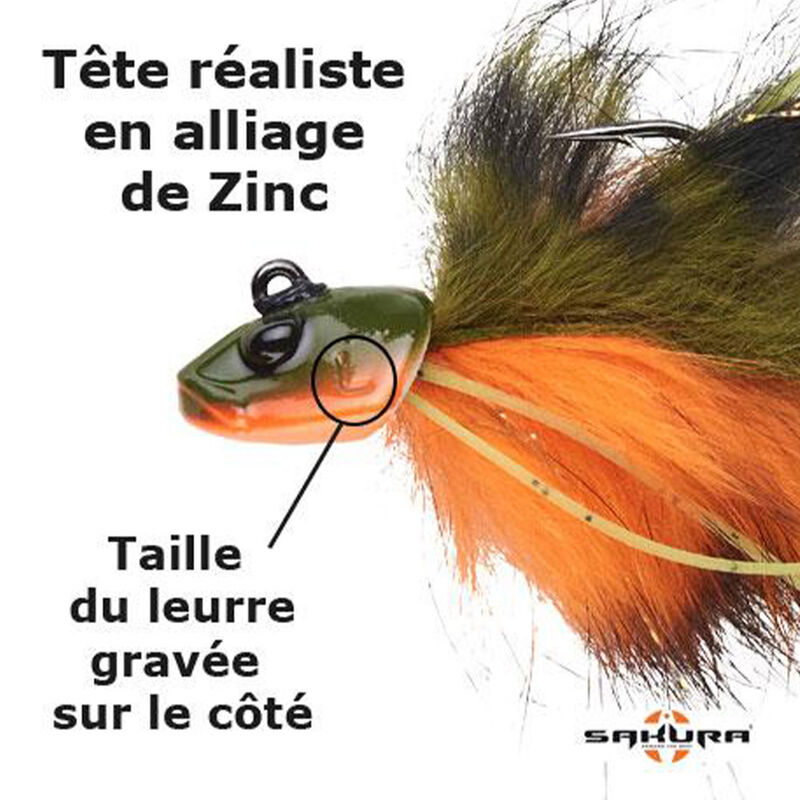 Leurre Bucktail Jig Sakura Chabio ZN Taille M, 2.5g - Rubber / Swim / Bucktail Jigs | Pacific P&ecirc;che