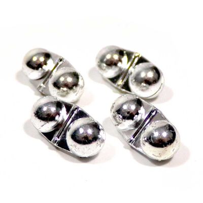Rattle Overfight Double Rattlers Silver x4 - Perles | Pacific P&ecirc;che