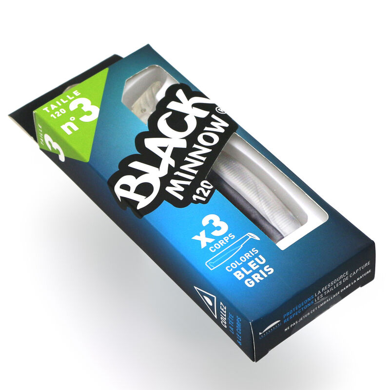 Leurre souple fiiish corps black minnow 120 12cm (x3) - Leurres souples | Pacific P&ecirc;che