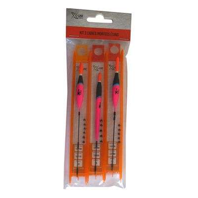 Kit de 3 lignes mont&eacute;es coup x-line &egrave;tang - Lignes Mont&eacute;es | Pacific P&ecirc;che