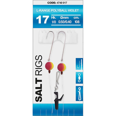 Bas de Ligne SPRO Salt Rig L-Range Polyball Violet 1/0 - Bas de Lignes / Lignes Mont&eacute;es | Pacific P&ecirc;che