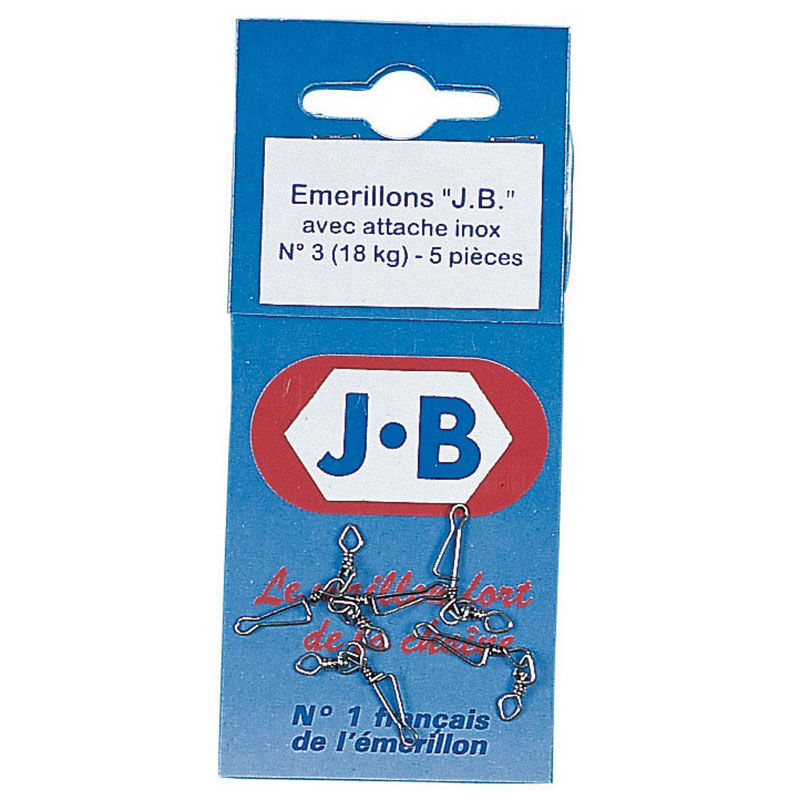 &Eacute;merillon &agrave; agrafe carnassier j.b inox (x5) - Emerillons | Pacific P&ecirc;che
