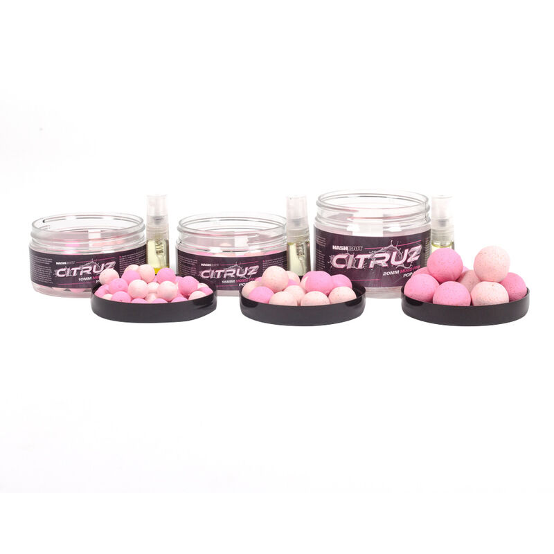 Bouillettes flottantes carpe nashbait citruz special edition pop ups  avec booster en spray 3ml - Flottantes | Pacific P&ecirc;che