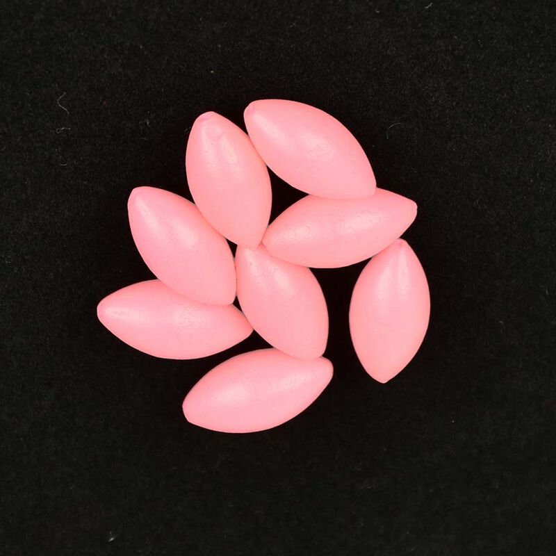Perles ovales flottantes Sunset PHOSPHO ROSE (X20) - Perles | Pacific P&ecirc;che