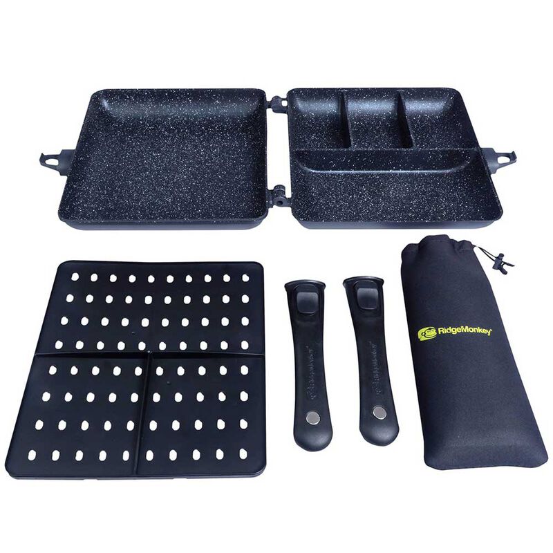 Set Ridge Monkey Combi et Cuit Vapeur Connect XXL Granite Edition - Cuisine/Repas | Pacific P&ecirc;che