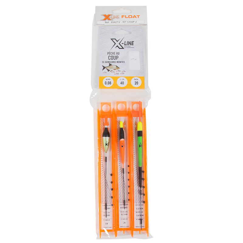 Lignes mont&eacute;es coup x-line kit 3 lignes + hame&ccedil;ons mont&eacute;s - Lignes Mont&eacute;es | Pacific P&ecirc;che