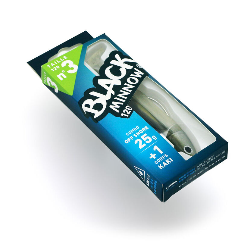 Leurre Souple Shad Fiiish Combo Black Minnow 120 Off Shore 12cm, 25g - Shads | Pacific P&ecirc;che