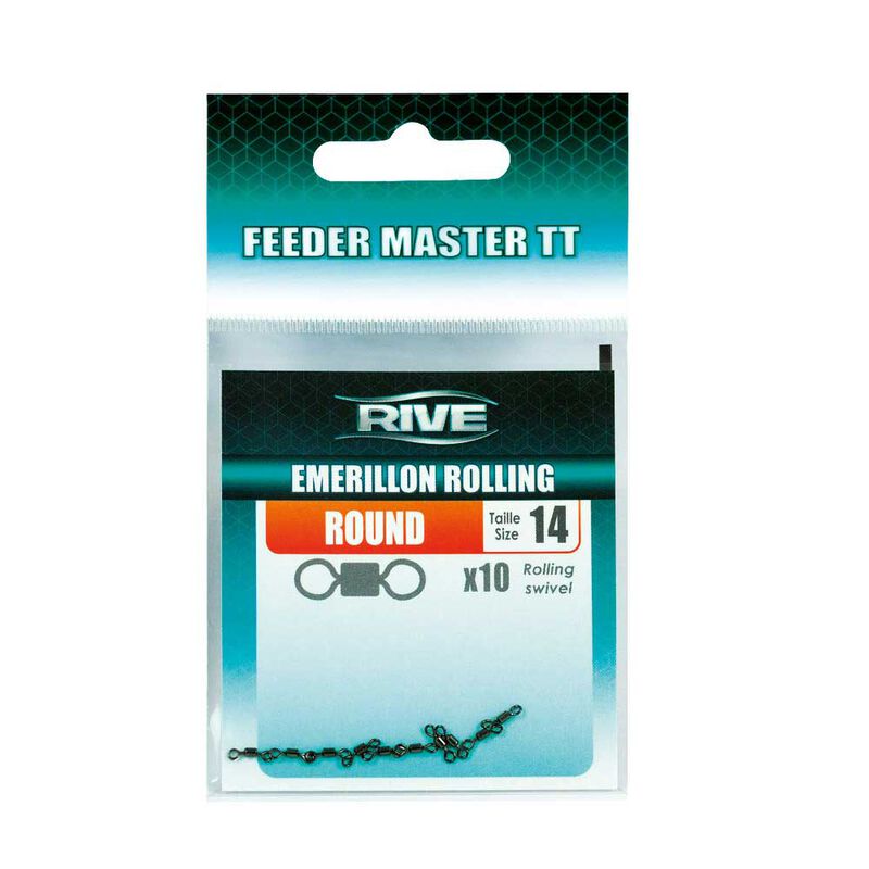 Emerillon Rolling Rive Round - Taille 14 (x10) - Acc. de montage feeder | Pacific P&ecirc;che